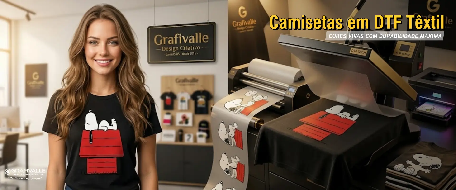 Camisetas em DTF